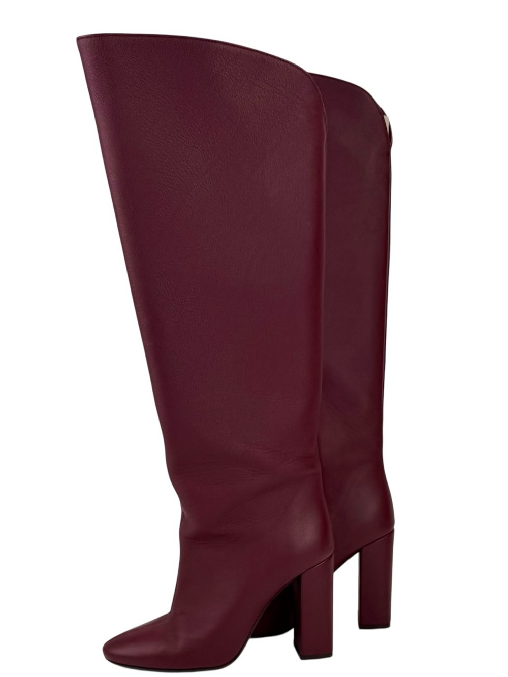 Sézane Amandine Boots Burgundy Leather Size 39 US 8-8.5 ARCHIVE RARE w/ Box - Picture 3 of 12
